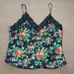Victoria's Secret Gold Label VTG spagghetti Strap Cropped Cami floral Small